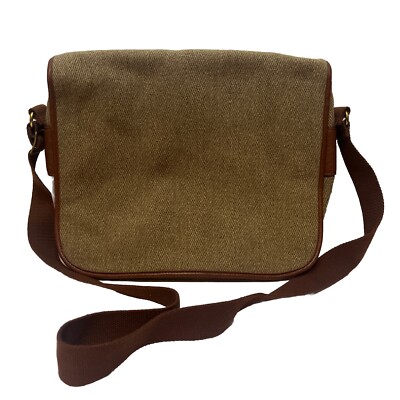 Vintage LL Bean Tote Bag - Purse Crossbody Messenger Wool Cashmere Leather