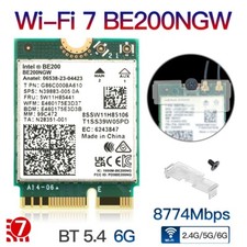 9.3Gbps Intel BE200 WiFi 7 M.2 WiFi Card Bluetooth 5.4 Tri-Band 802.11BE/AX Card
