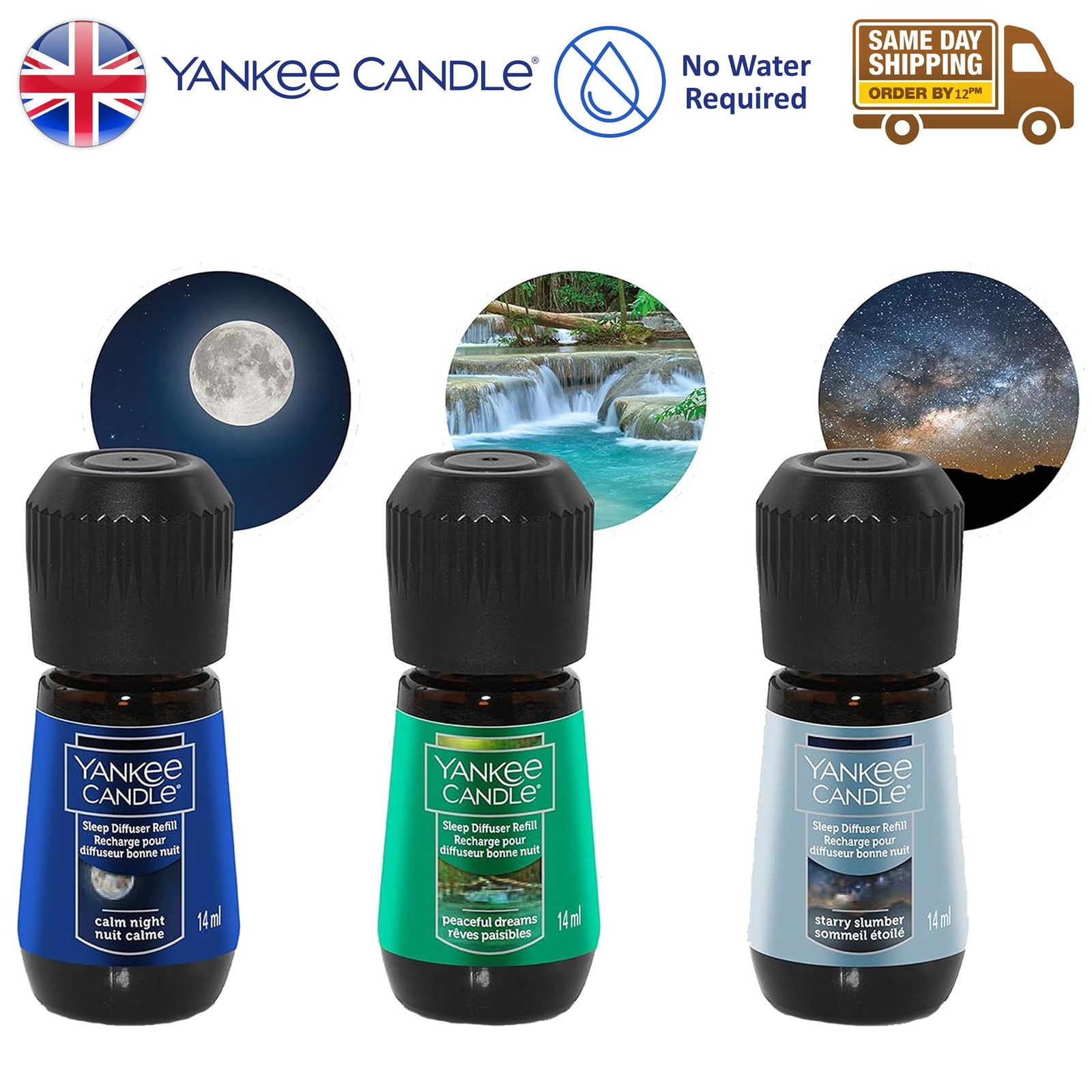 Yankee Candle Sleep Diffuser Refill Stress Relief Aroma Fragrance 14ml