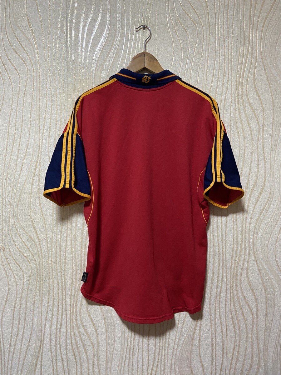 スペイン代表　2000-2001年　アディダス　オーセンティックユニフォーム SPAIN 2000 2001 HOME FOOTBALL SHIRT SOCCER JERSEY ADIDAS sz