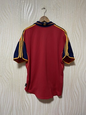 SPAIN 2000 2001 HOME FOOTBALL SHIRT SOCCER JERSEY ADIDAS sz L MEN