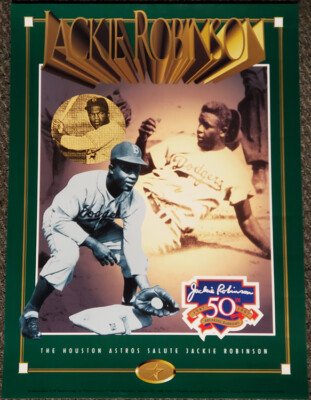 JACKIE ROBINSON 50th Anniversary Commemorative 18x24 POSTER (1997