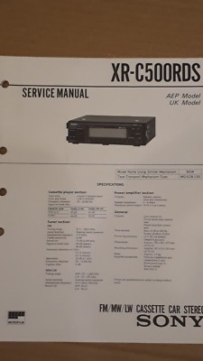 SERVICE MANUAL SONY XR-C500RDS