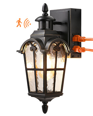 #ad EDISHINE Smart Porch Light 3 Mode Motion Sensoramp;GFCI Outlet Waterproof Sconce $59.99