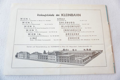 Kleinbahn Modelleisenbahn Lok Katalog 1963 - Bild 8 von 8
