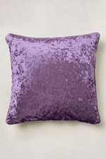 VELVET CUSHIONS SET OF 2 18" LARGE LUXURY CRUSHED + HOLLOWFIBRE PAD FILLED