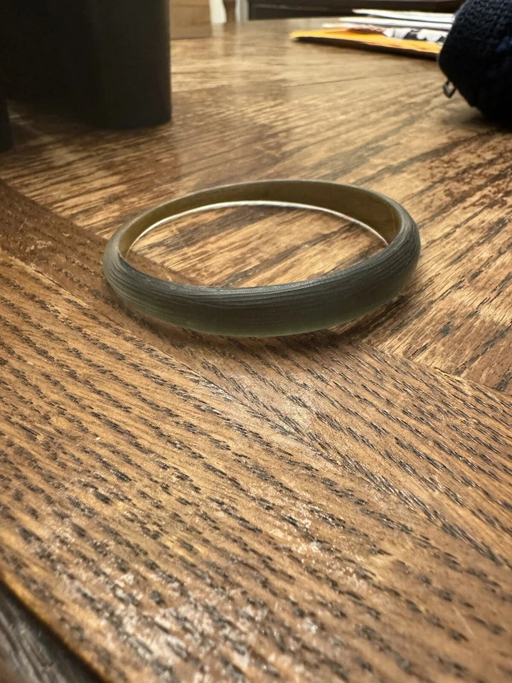 Alexis Bittar Taupe Green/Blue Frosted Bangle – Artisan Crafted Tapered Bracelet