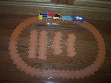 CAT Construction Push Train Set with Sounds Music Fits BRIO Thomas Wooden Track