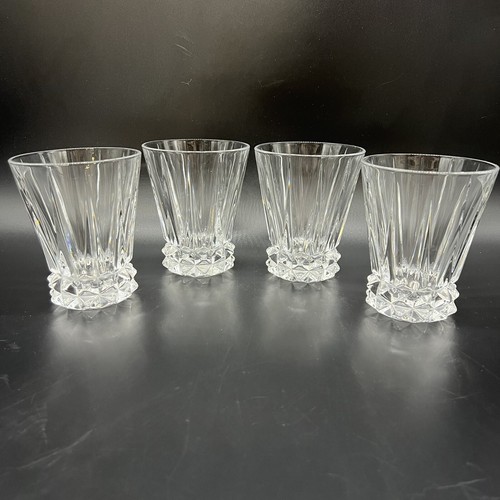 OLEG CASSINI Rosenthal Blossom S/4 Double Old Fashioned 4 1/2" Glasses Germany
