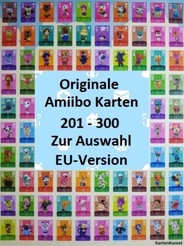 Animal Crossing Originale Amiibo Karten Serie 3 Auswahl Nr 201-300 EU-Version
