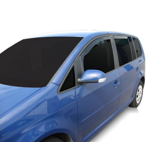 Deflectores de viento para VW Touran 2003-2015 juego de 4 puertas tintado negro - Imagen 3 de 7