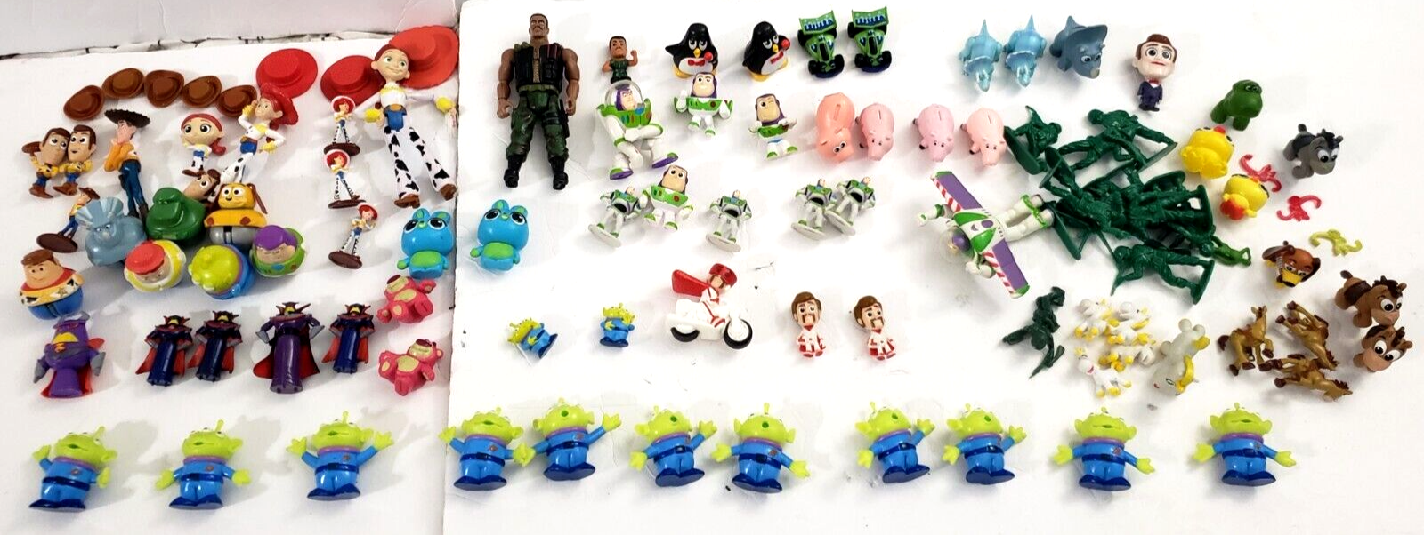 Lot Of 110 Disney Pixar Toy Story Figures Aliens Woody Combat Carl Wheezy