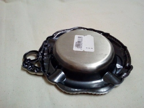 Stainless Steel Silver Cigarette Ashtray Souvenir Hong Kong Dragon Collectible - Picture 6 of 9