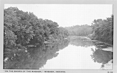 Wabash Indiana IN~An Den Ufern Des Wabash Flusses~Vintage Clear View Postkarte
