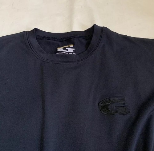 Men’s Guardian Wear Dark Blue & White Polyester Short Sleeves Polo Shirt Sz L - Picture 2 of 3