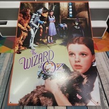 1998 Crystal Art 17" x 12.5" Wizard Of Oz Tin Metal Sign USA MADE! Dorothy Toto
