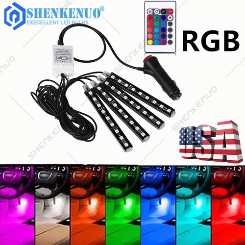 ??RGB-LED Accesorios Interior Coche Piso Decorativo Atmósfera Tira Lámpara Luces - Imagen 12 de 12