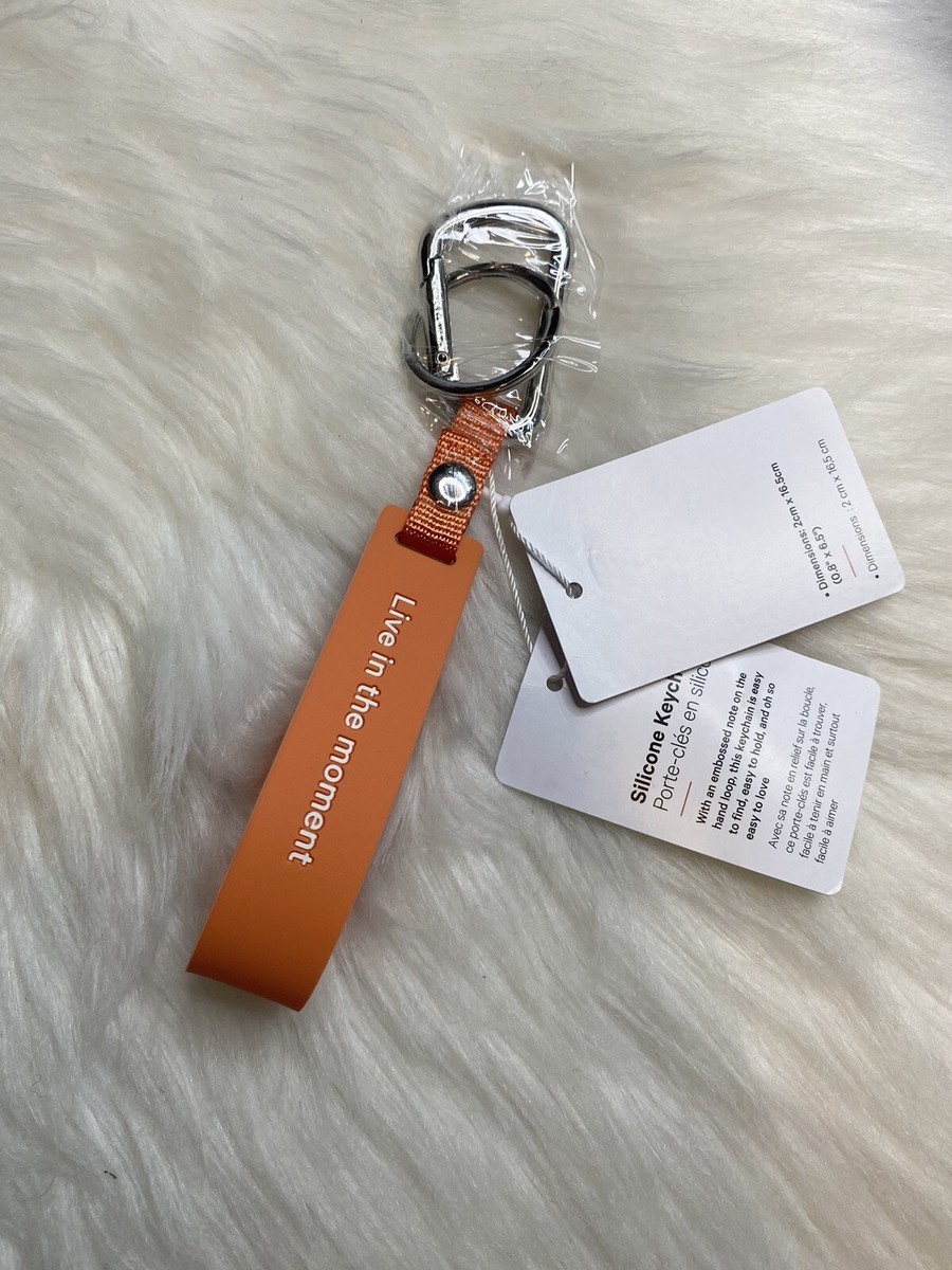 Lululemon Silicone Keychain New Live in the moment CRLK/WISY