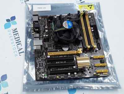 Intel Core i3-4160 CPU and Intel E97379-001 Fan on ASUS MicroATX Desktop Motherb