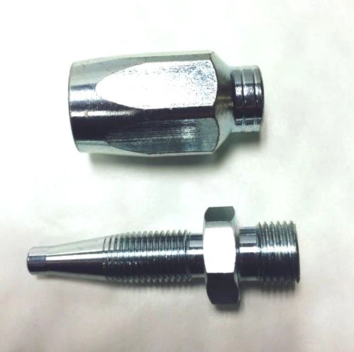 HYDRAULIC REUSABLE HOSE REPAR KIT 1/4 R1AT & 1SN x 1/4 BSP MALE INSERT - Picture 1 of 1
