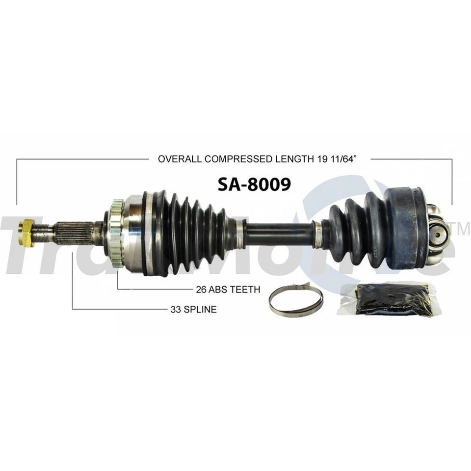 For 1999~2002 Saab 9-3 2x Front Left Front Right TrakMotive CV Axle Shaft - Image 4 of 4