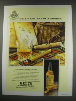 1991 Bell's Old Scotch Whisky Ad - Bell's and Salmon Fishing