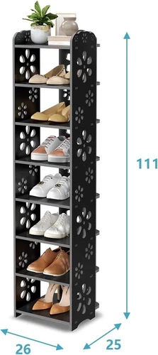 5/6/7/8 Ebenen Schuhregal Ablagegestelle Schuhablage Schuhschrank Platzsparend - Bild 31 von 72