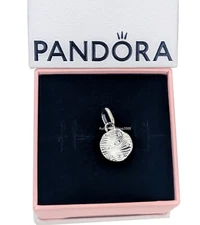 NEW 100% Authentic PANDORA 925 Engravable Freedom Wave Medallion Charm 793860C01