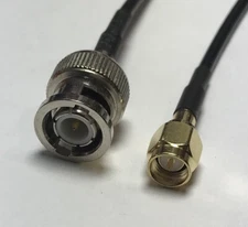 SMA Male to BNC Male RG174 Coaxial Cable Pick Your Length USA
