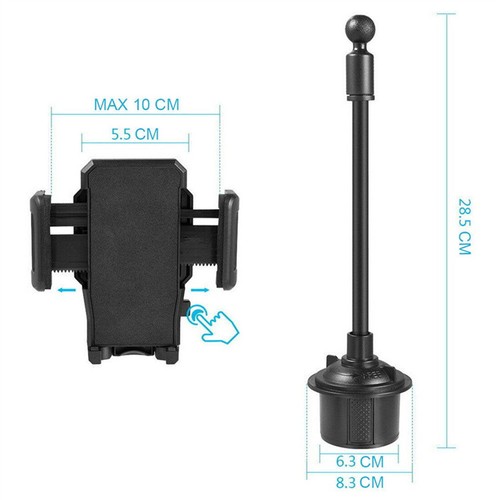 New Universal Car Mount Adjustable Gooseneck Cup Holder Cradle for Cell Phone - 第 7/7 張圖片