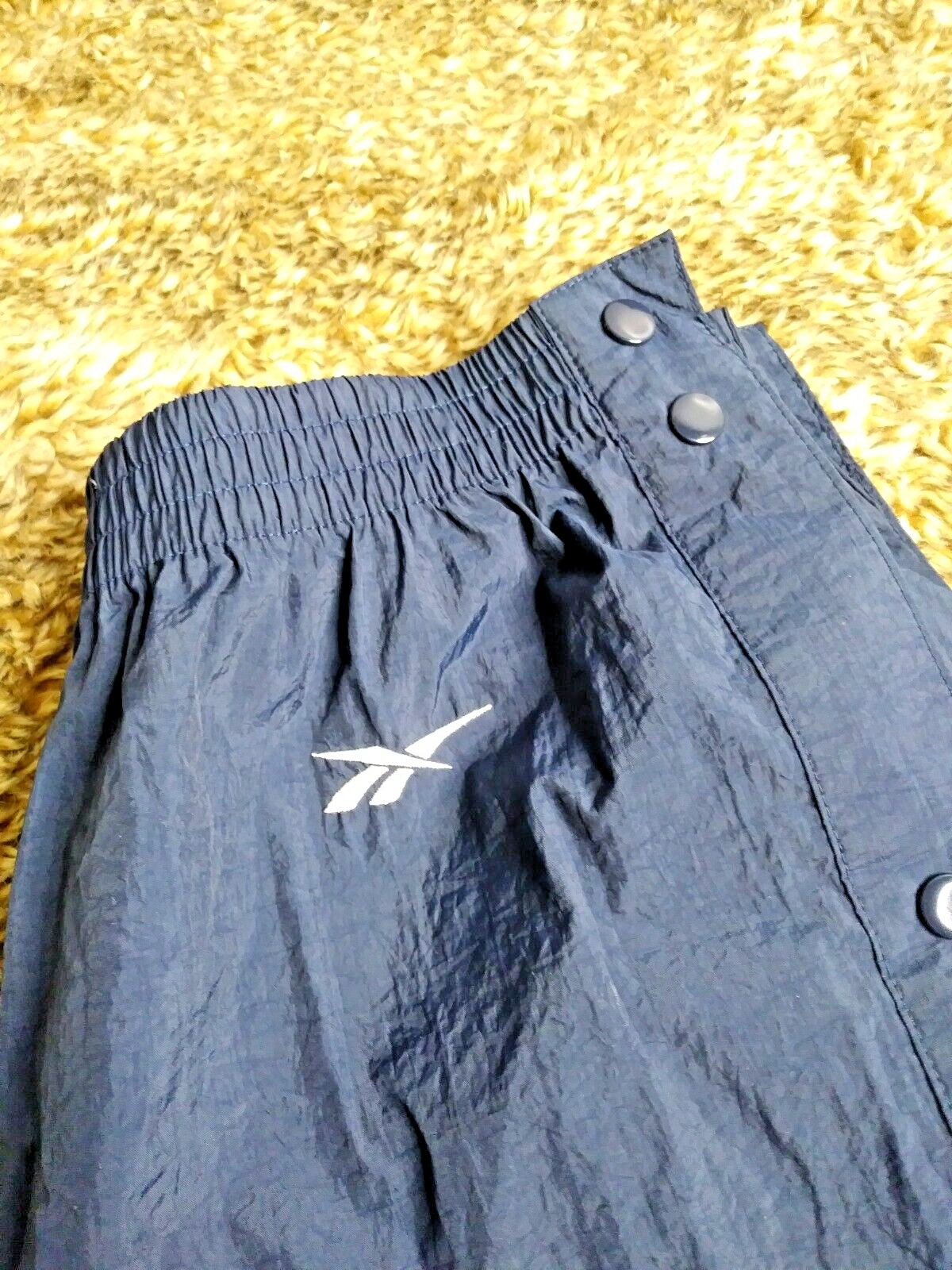 Vintage REEBOK Nylon Break Away Track Pants Navy Blue Men's Size L thumbnail 2