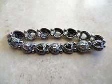 Cookie Lee Silver Finish Stretch Elastic Bracelet with Hearts Never Worn