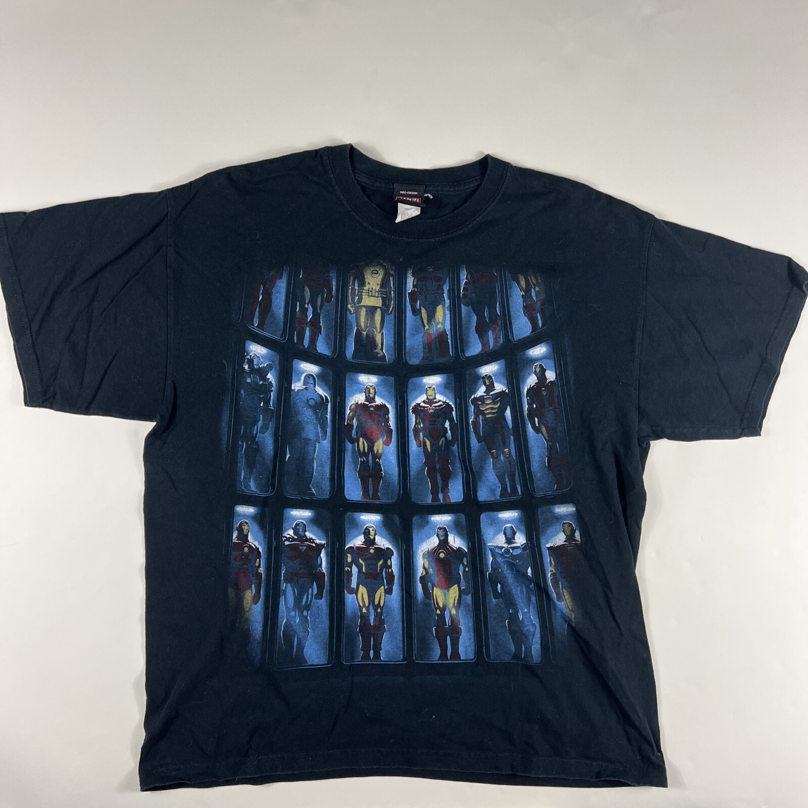 Vintage Marvel Iron Man T Shirt – Taille Extra Large – Homme – Noir – Occasion Très Bon état