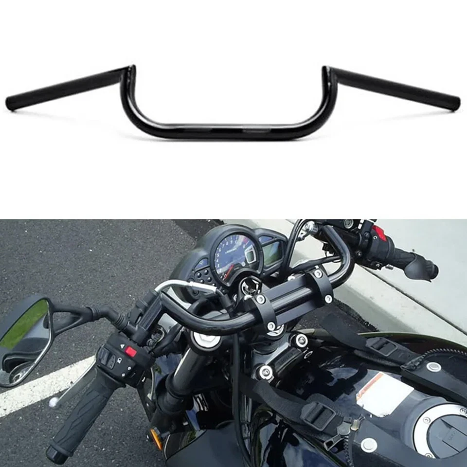 Manillar universal de 7/8" de diámetro para motocicleta barras de elevación para café racer personalizado Foto 4 de 4