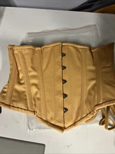 201 Authentic Beige Cotton 30” Underbust Waspie Steel Boned Corset