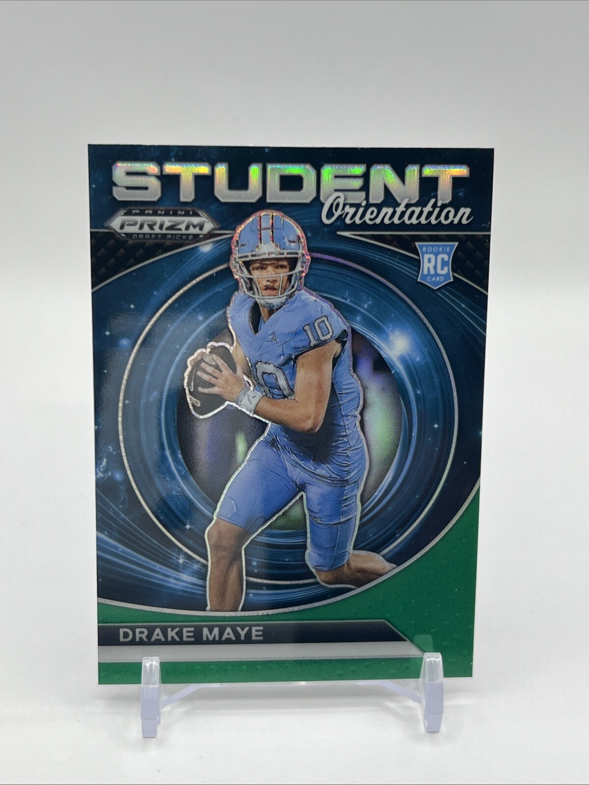 2024 Panini Prizm Draft Picks Drake Maye - Student Orientation - Green Prizm
