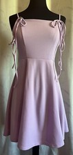 S Shein Lilac Pastel Purple Adjustable Strap Skater Sundress Sun Dress