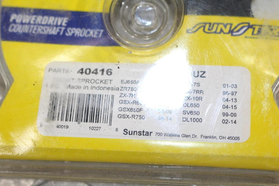 Piñón delantero Suzuki GSXR600 2009 Sunstar 16T 40416 N.O.S Foto 4 de 4