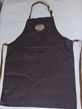 Apron "Proudly Wisconsin Cheese" BBQ Cooking Baking Denim Brown Pockets NEW
