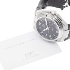IWC SCHAFFHAUSEN BIG INGENIEUR IW500501 45mm SS Black Dial Leather Date #C086
