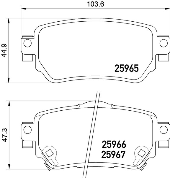 Brembo Bremsbelagsatz Scheibenbremse Beyond Line - EV P 56 098E FüR Nissan Leaf-image