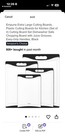 Empune Cutting Board Set 4pc Large Plastic Rectangle White/Black w/ Handles — photo 2