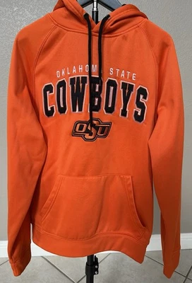 Oklahoma State Cowboys Hooded Sweatshirt Orange/Black ~ OSU ~ Size Small - Image 1 of 4
