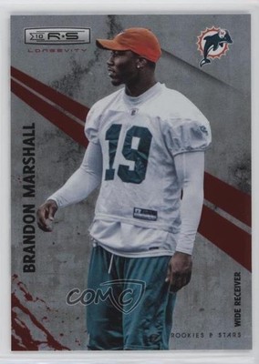 2010 Panini Rookies & Stars Longevity Ruby 11/100 Brandon Marshall #42 0b3