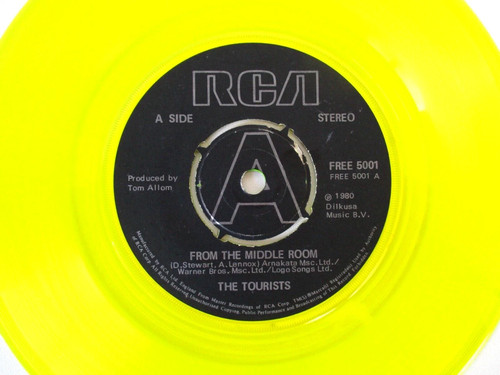 The Tourists From The Middle Room / Into The Future 7" Single Yellow Vinyl N/M