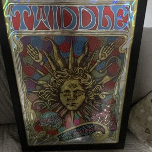 Twiddle Aqueous Framed Foil Holographic Psychedelic Poster Mar 4-5 2017 Buffalo