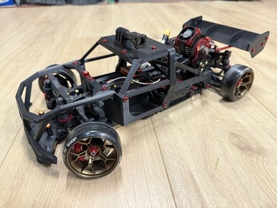 RMeXo-Cage MST RMX 2.5 Drift Car Body Shell Bingo Wasp (Black w/ Red* Hardware)