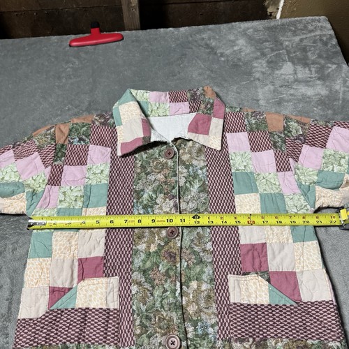 Vintage 80er Jahre SELTEN Patchwork Quilt Handarbeit Harrington Jacke Einheitsgröße - Bild 5 von 7