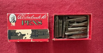 140 Vintage R. Esterbrook 358 Art & Drafting Fine Flex Dip Pen Nibs NEW UNUSED