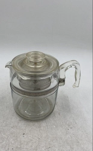 Vintage Pyrex Clear Flameware Home & Kitchenware Glass Coffee Percolator